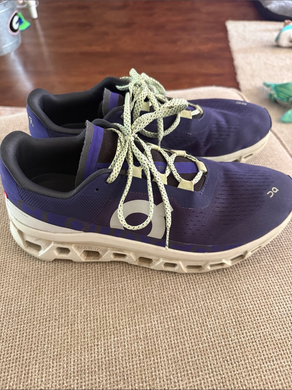 On Running Men’s Athletic Shoes - Purple with Cream Laces